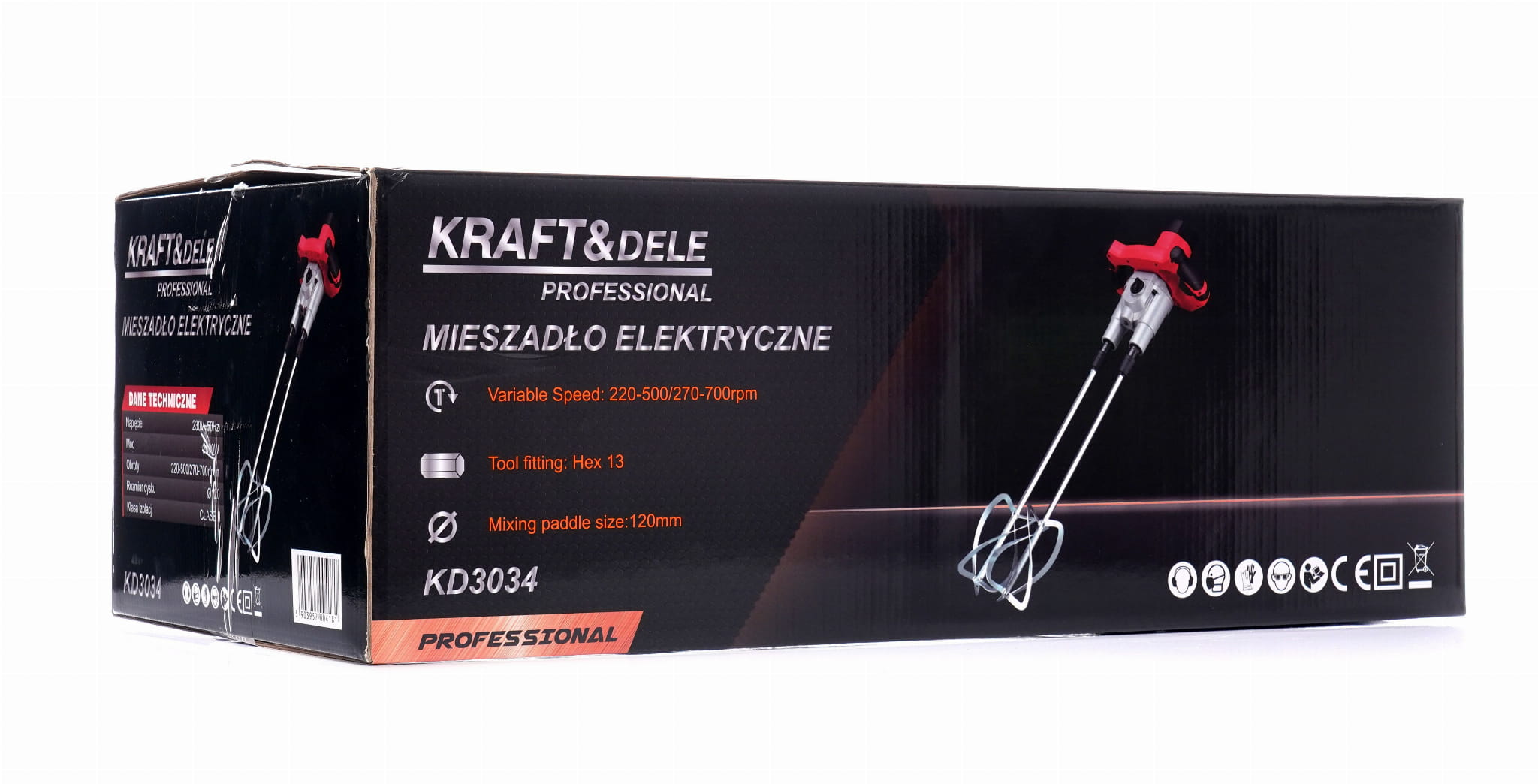 ELECTRIC MIXER HEX 13 120mm 2800W KD3034