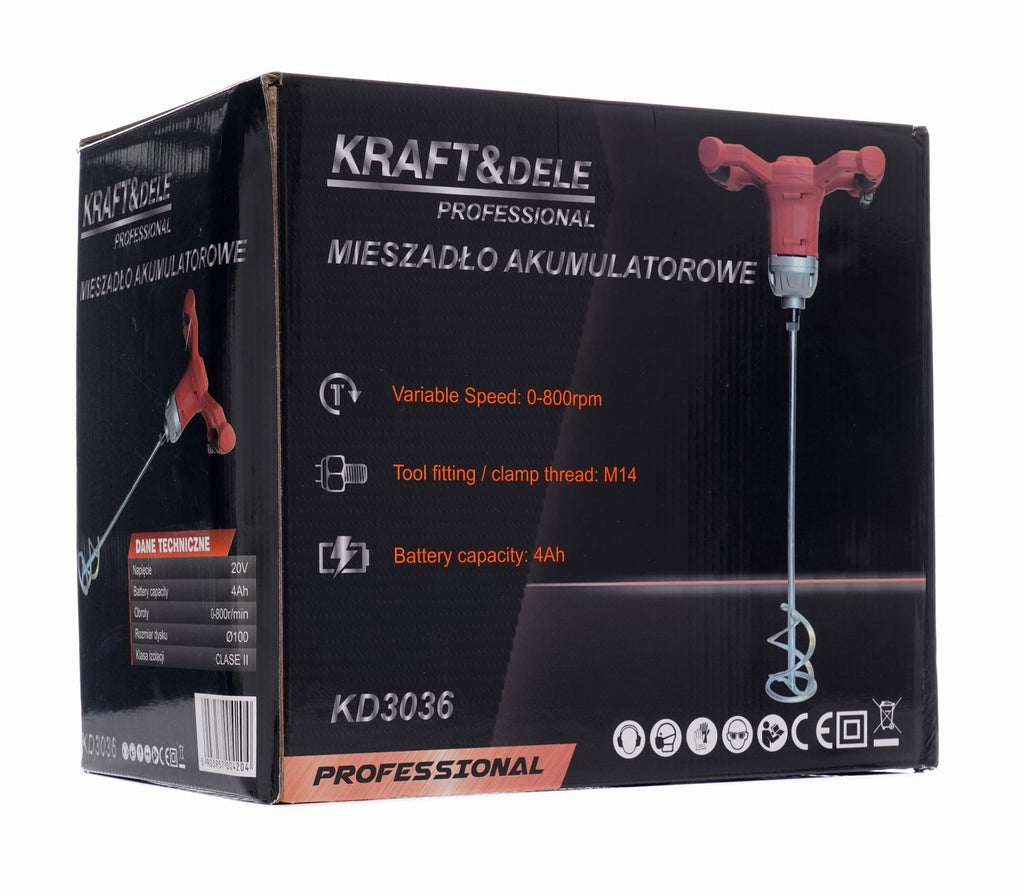 BATTERY MIXER M14 100mm 4Ah KD3036