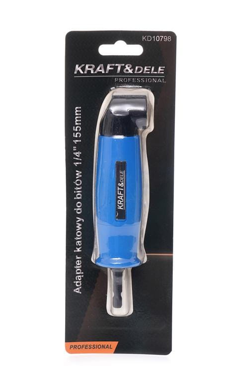 Adapter kątowy 90 °C HEX 1/4" 155mm  na wkrętarkę KD10798