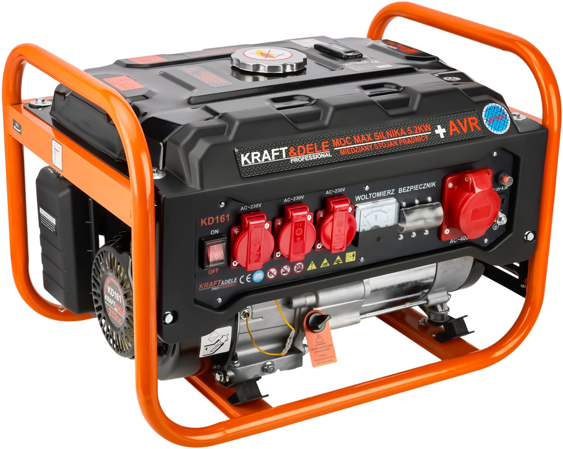 3500W 12/230V/380V KD161 generator