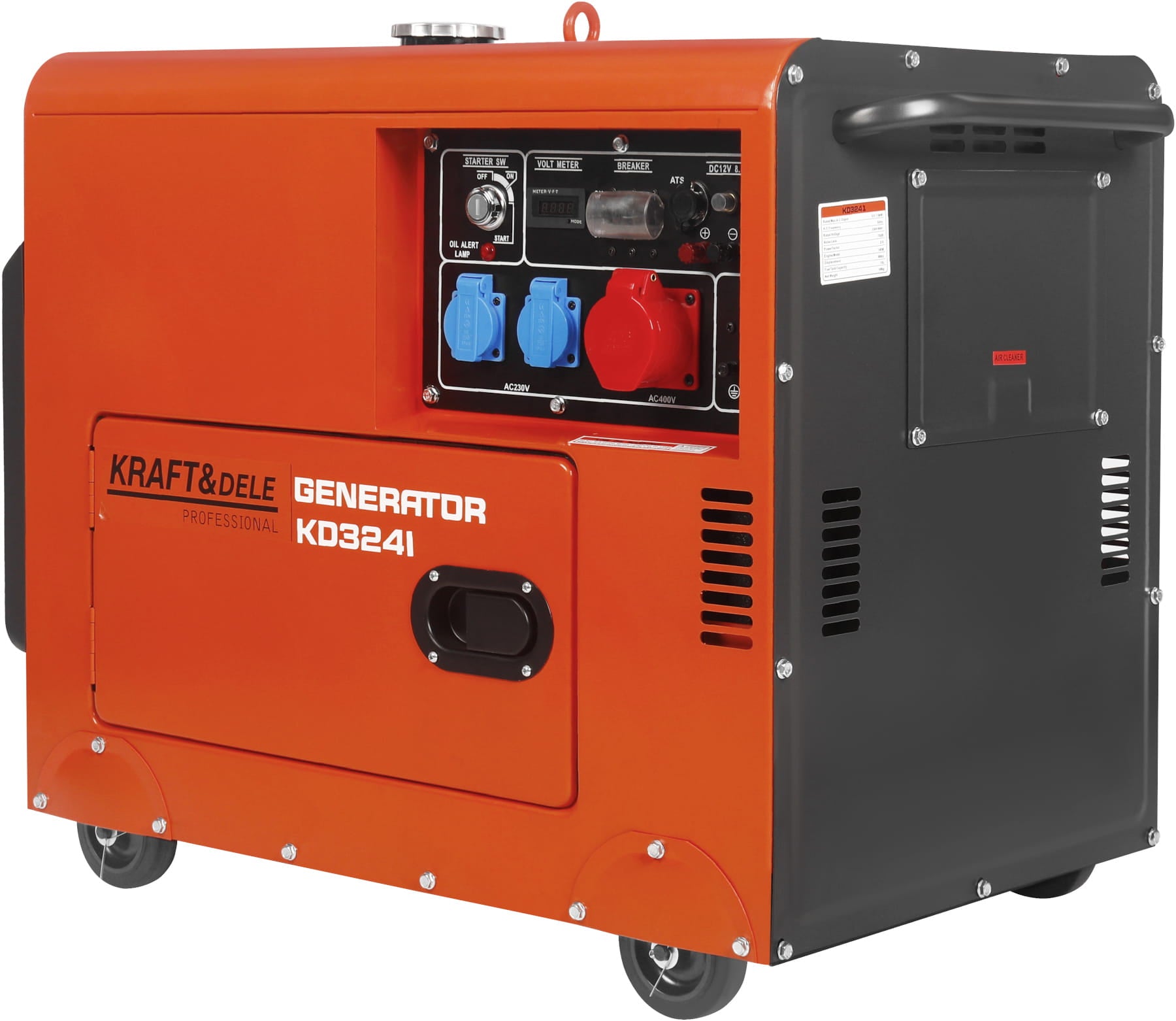 Generator 230V 400V 7kW 16HP Diesel + ATS KD3241