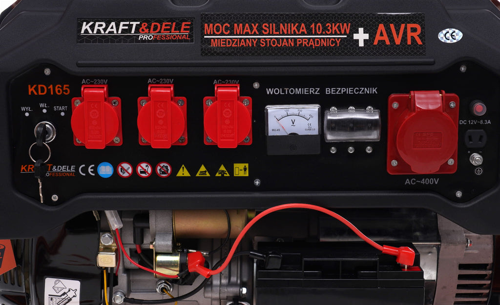 5500W 12/230V/380V KD165 power generator